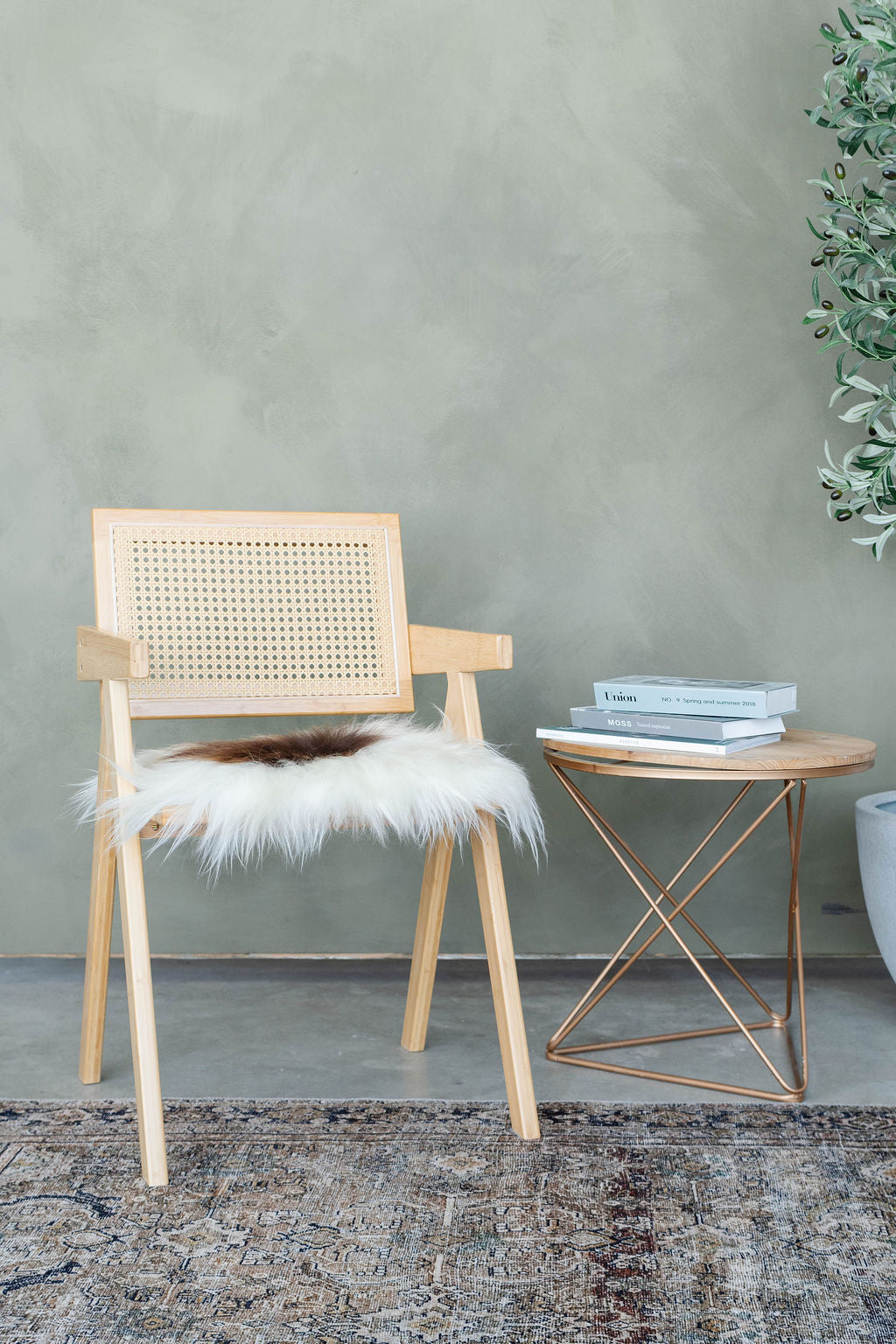 Brown Spotted Icelandic Sheepskin Chair Pad | Random