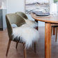 Coussin de chaise en peau de mouton islandais blanc