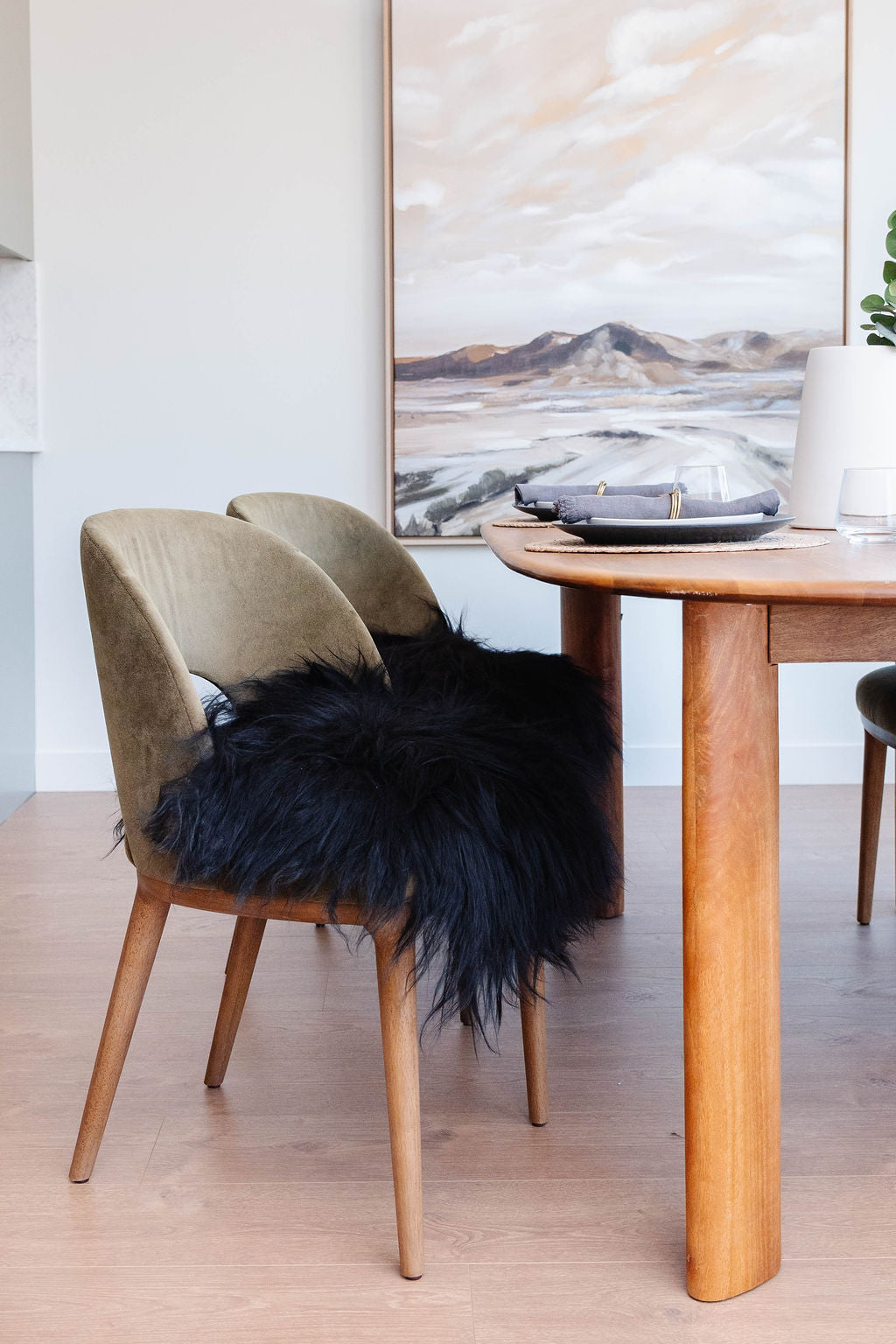 Black Icelandic Sheepskin Chair Pad