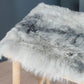 Shorn Grey Icelandic Sheepskin Chair Pad - Black Sheep (White Light)