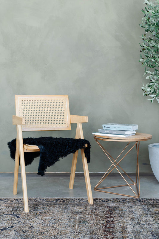 Black Tigrado Spanish Curly Sheepskin