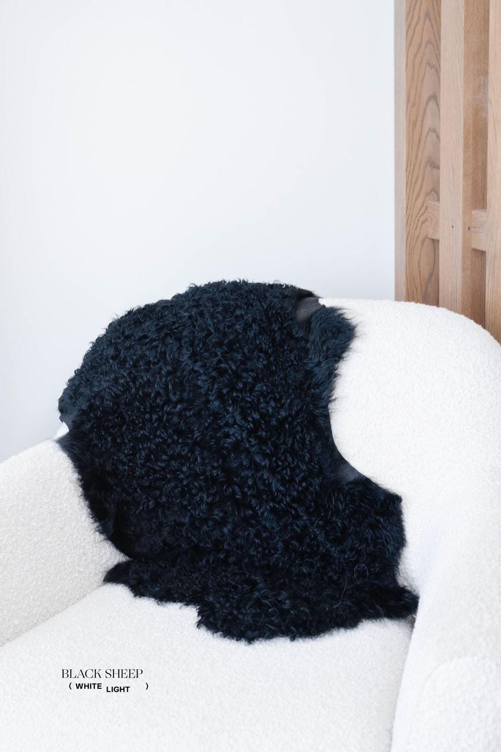 Black Tigrado Spanish Curly Sheepskin