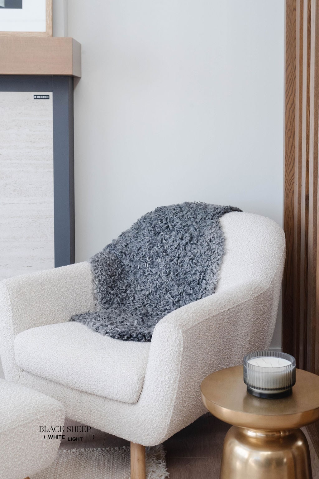 Grey Medium Wool Gotland Sheepskin