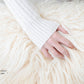 White Icelandic Curly Sheepskin - Black Sheep (White Light)