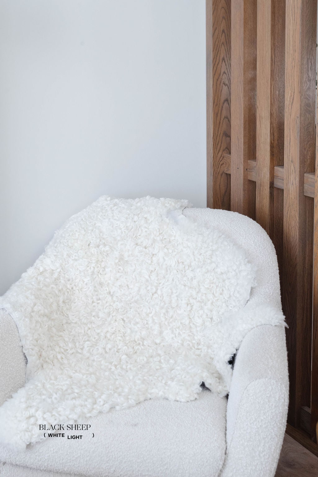 White Medium Wool Gotland Sheepskin