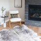 Large Brindle Grey Cowhide Area Rug