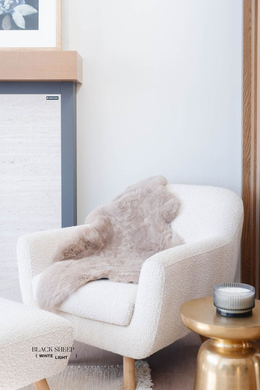 Peau de mouton islandaise en lin tondu