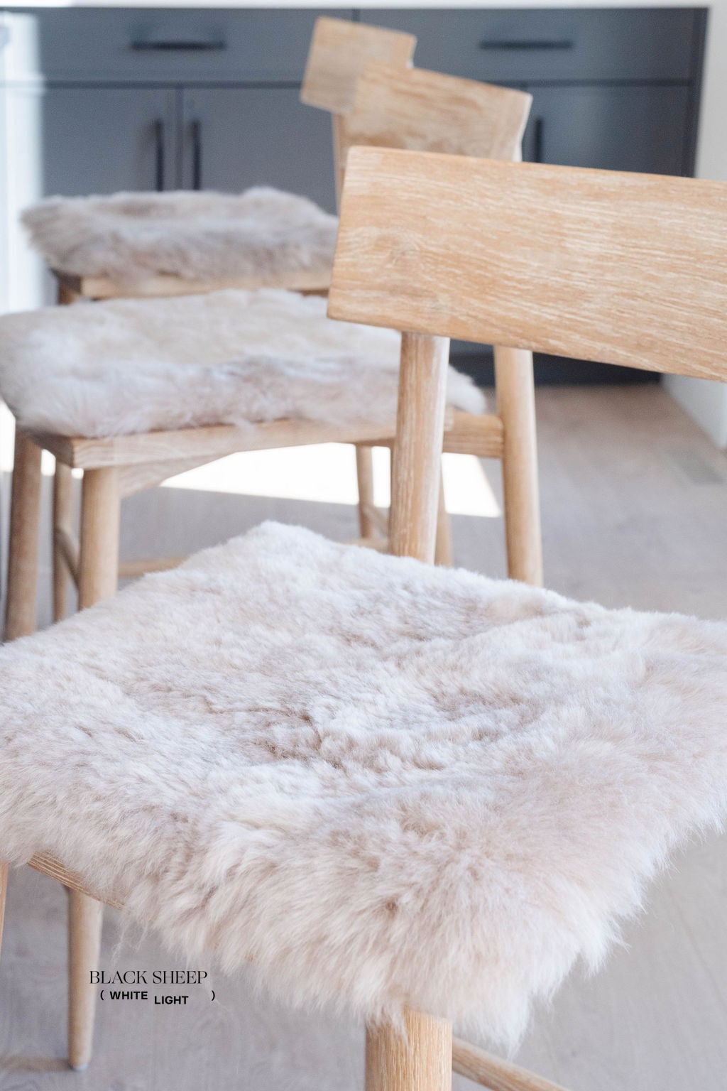 Shorn Nude Icelandic Sheepskin Chair Pad