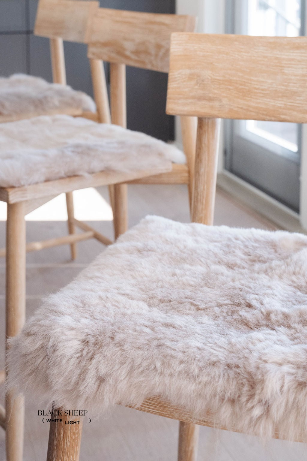 Shorn Nude Icelandic Sheepskin Chair Pad