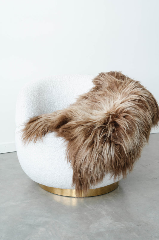 Peau de mouton islandais marron clair