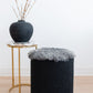 ONE OF A KIND Round Gotland Short Wool Chair Pad in Dark Grey