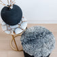 ONE OF A KIND Round Gotland Short Wool Chair Pad in Grey
