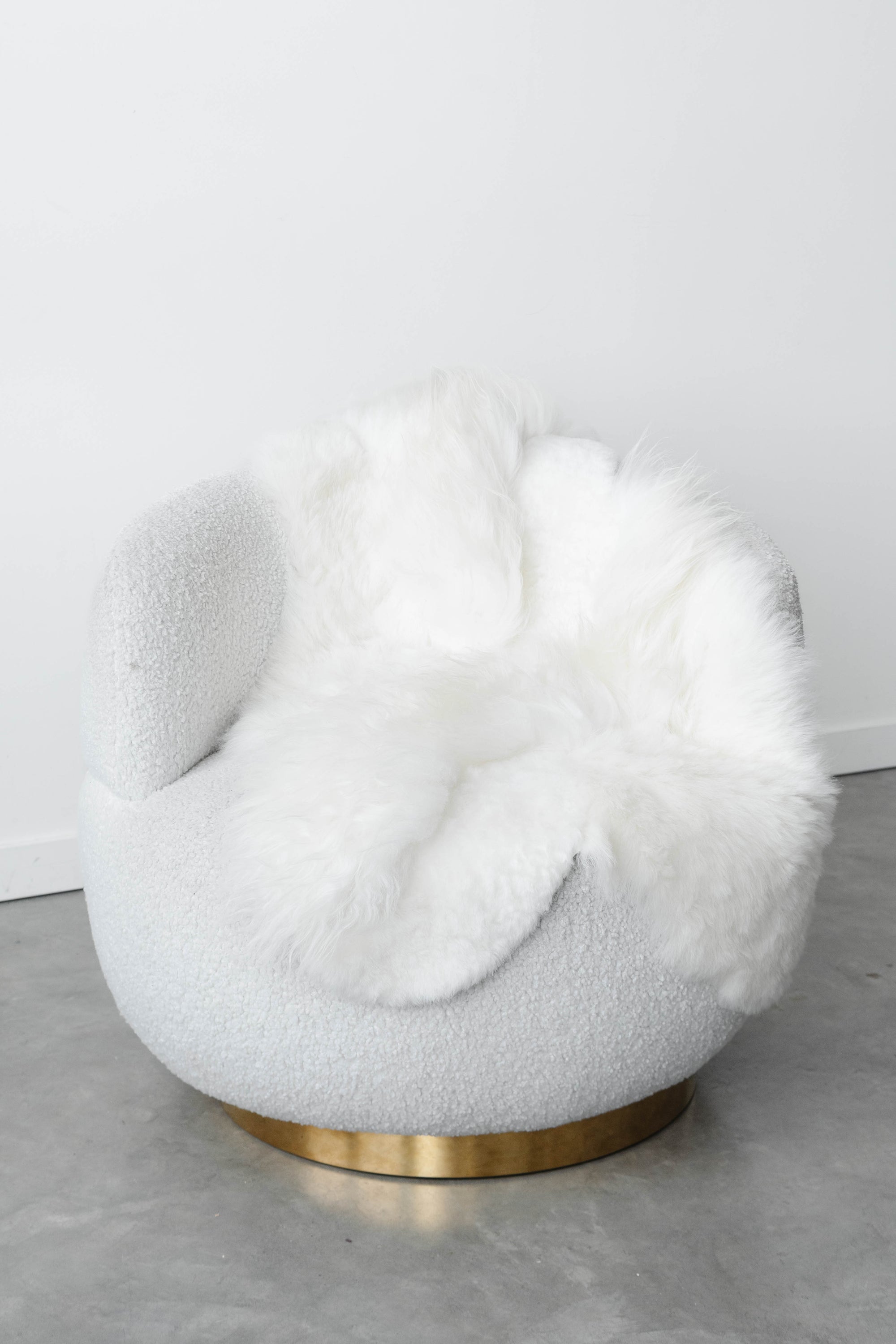White Mélange Icelandic Sheepskin Throw