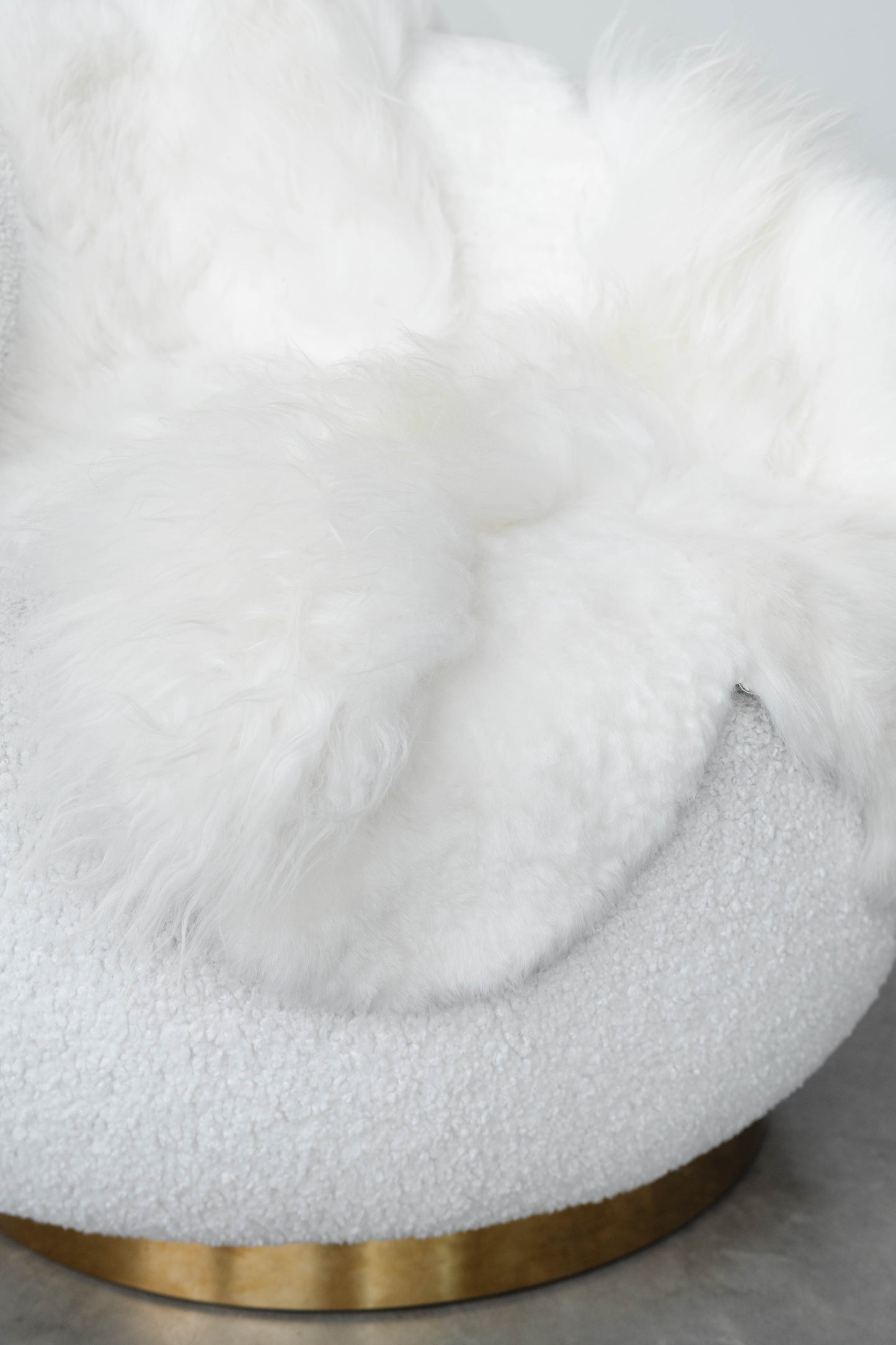 White Mélange Icelandic Sheepskin Throw