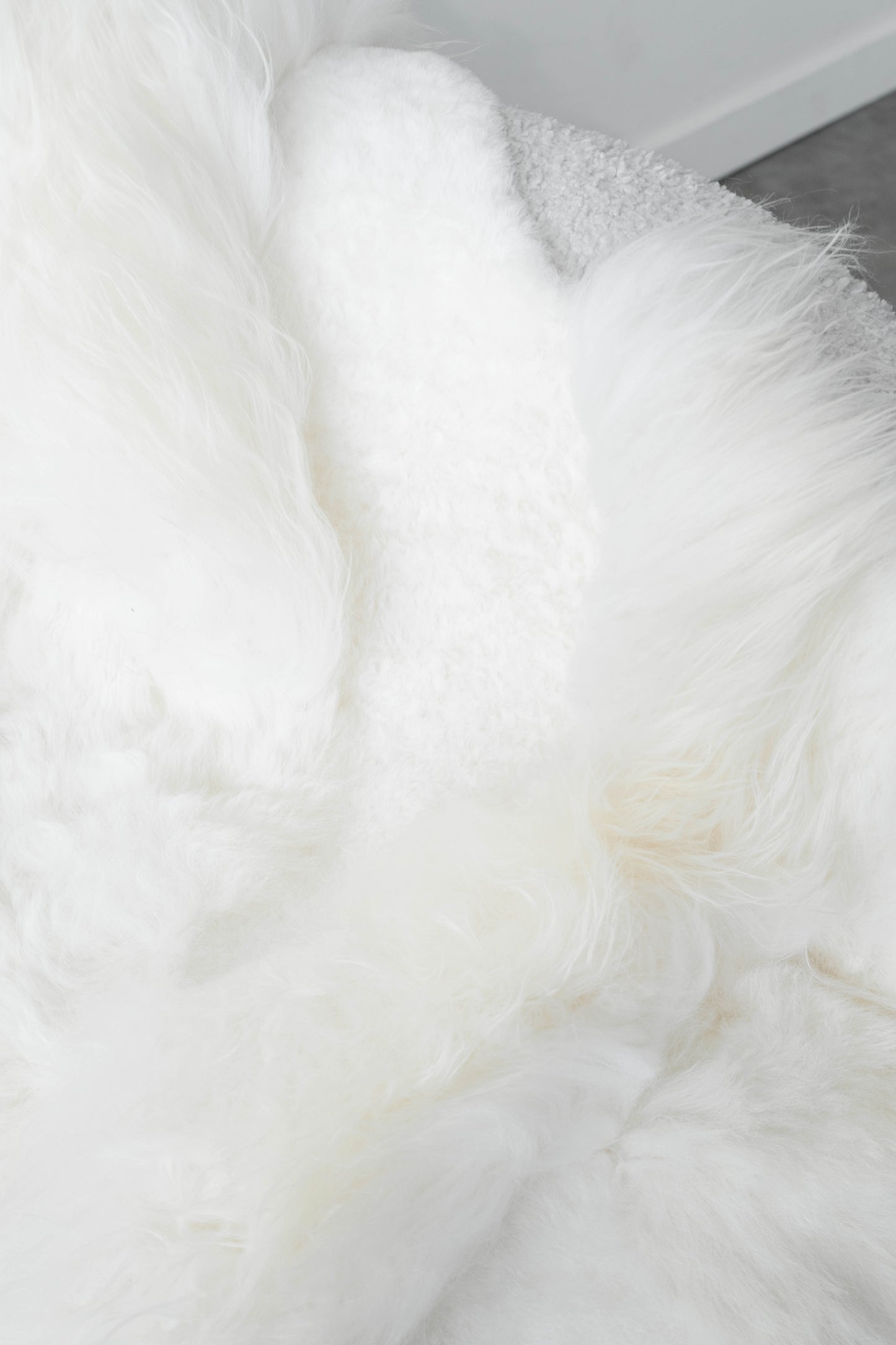 White Mélange Icelandic Sheepskin Throw
