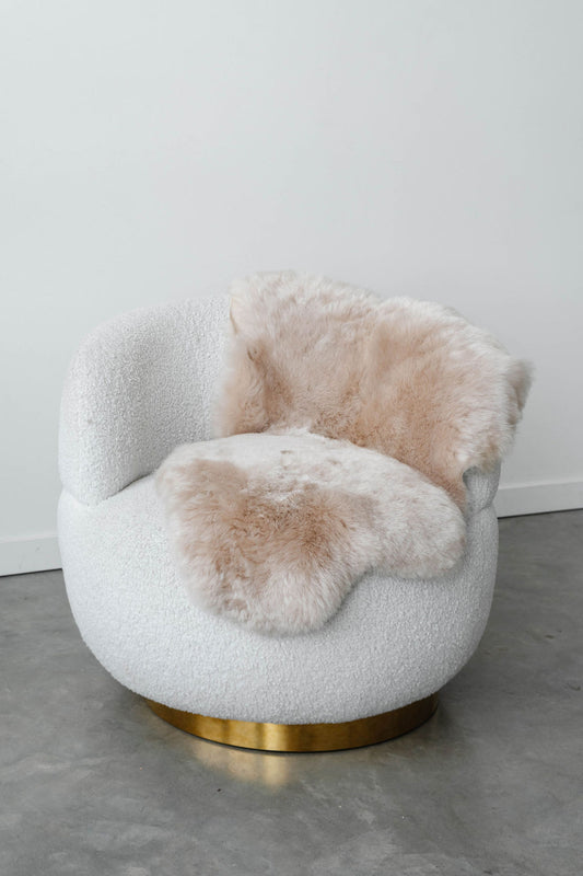 Peau de mouton islandaise en lin tondu