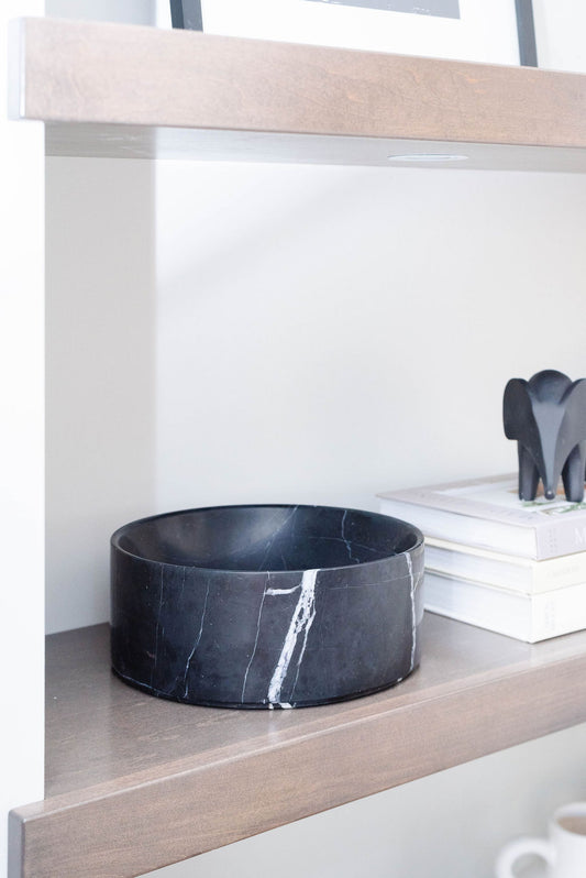 Black Marquina Marble Deep Dish