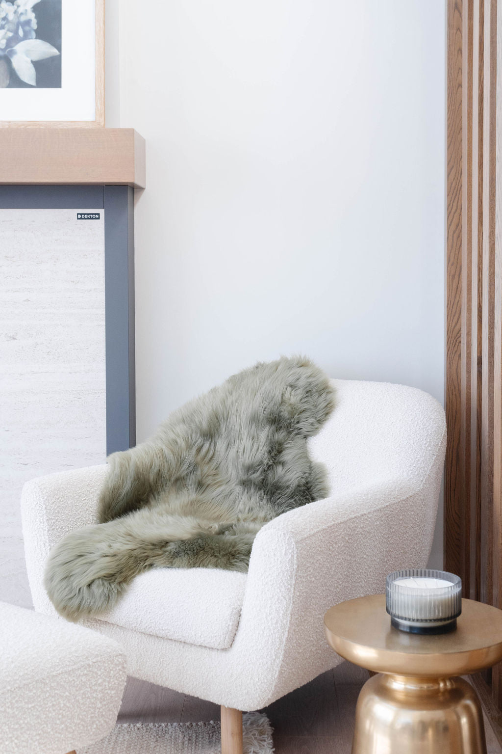 Olive Green Icelandic Sheepskin