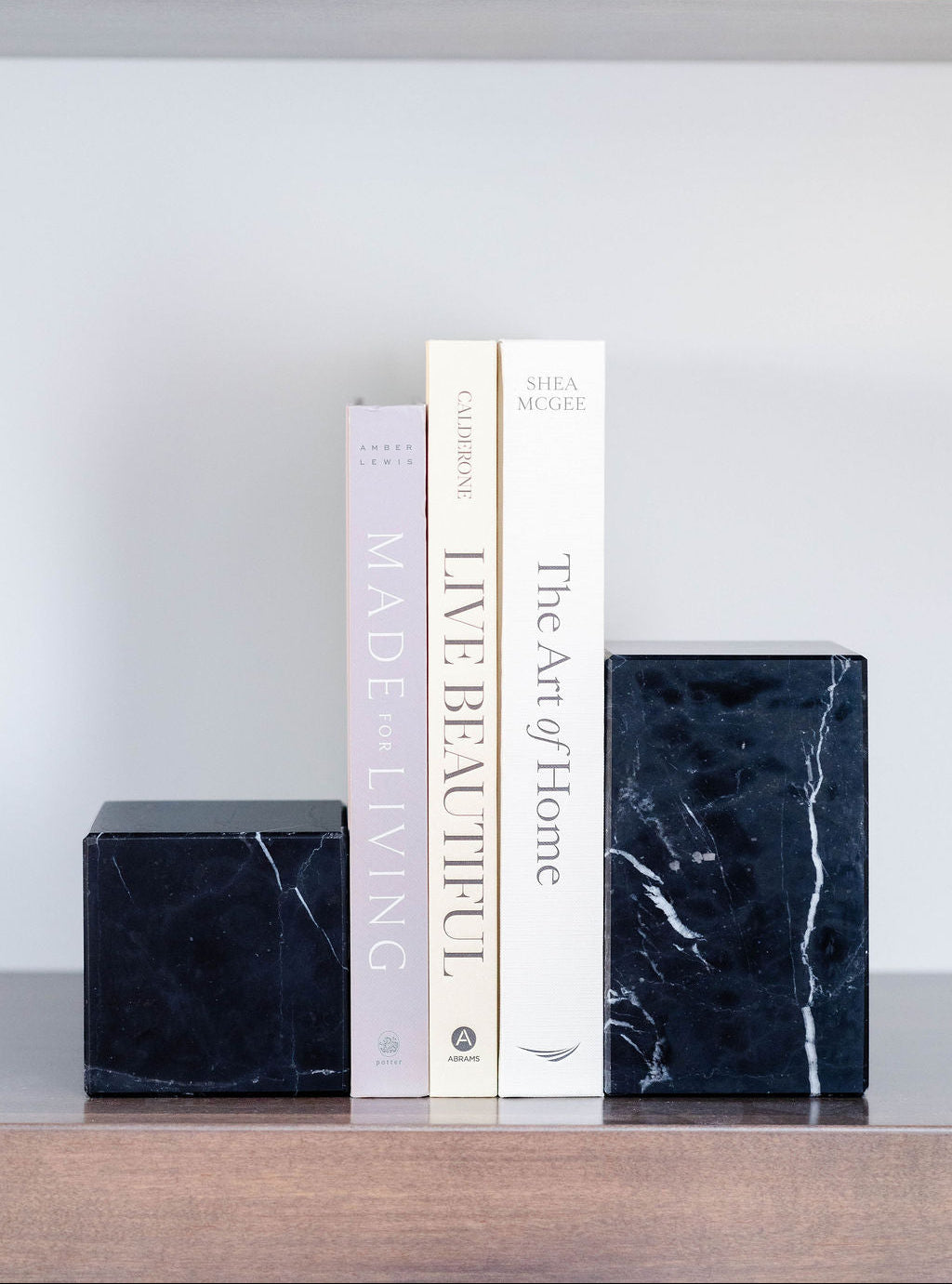 Black Marquina Marble Asymmetric Book Ends