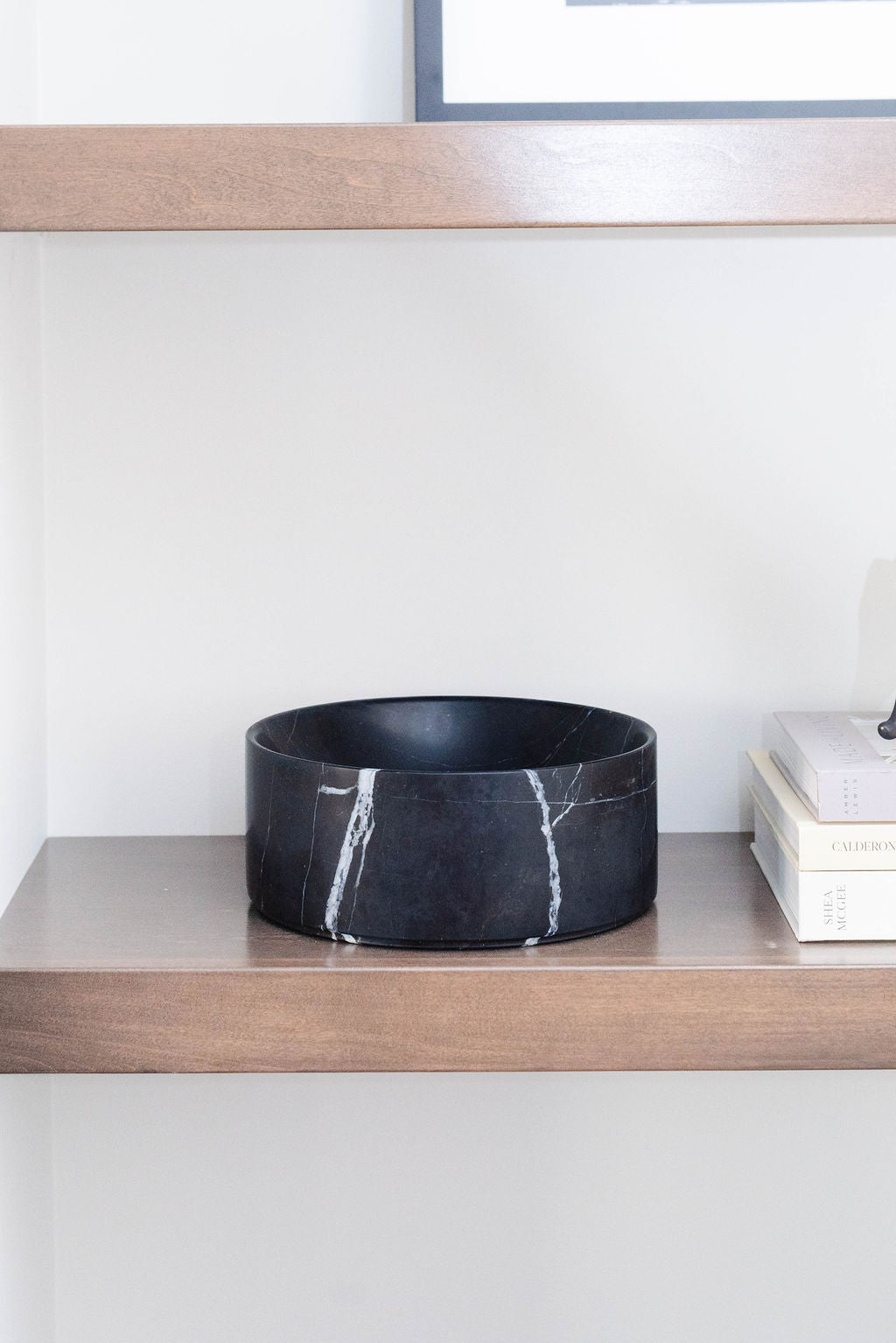 Black Marquina Marble Deep Dish