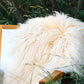 White Icelandic Curly Sheepskin