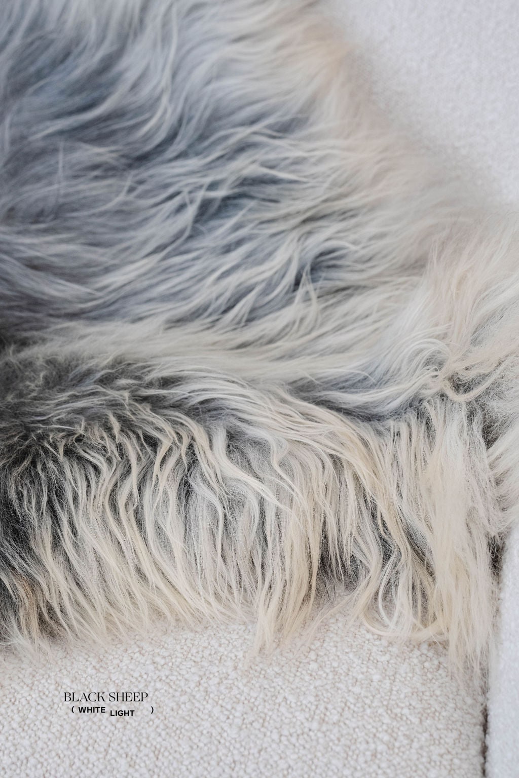 Natural Light Grey Icelandic Sheepskin