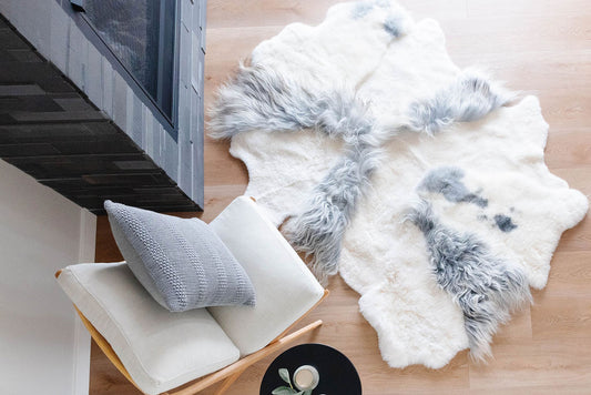 Grey Melange Sheepskin Rug