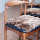 Cojín para silla de piel de oveja islandesa marrón esquilada