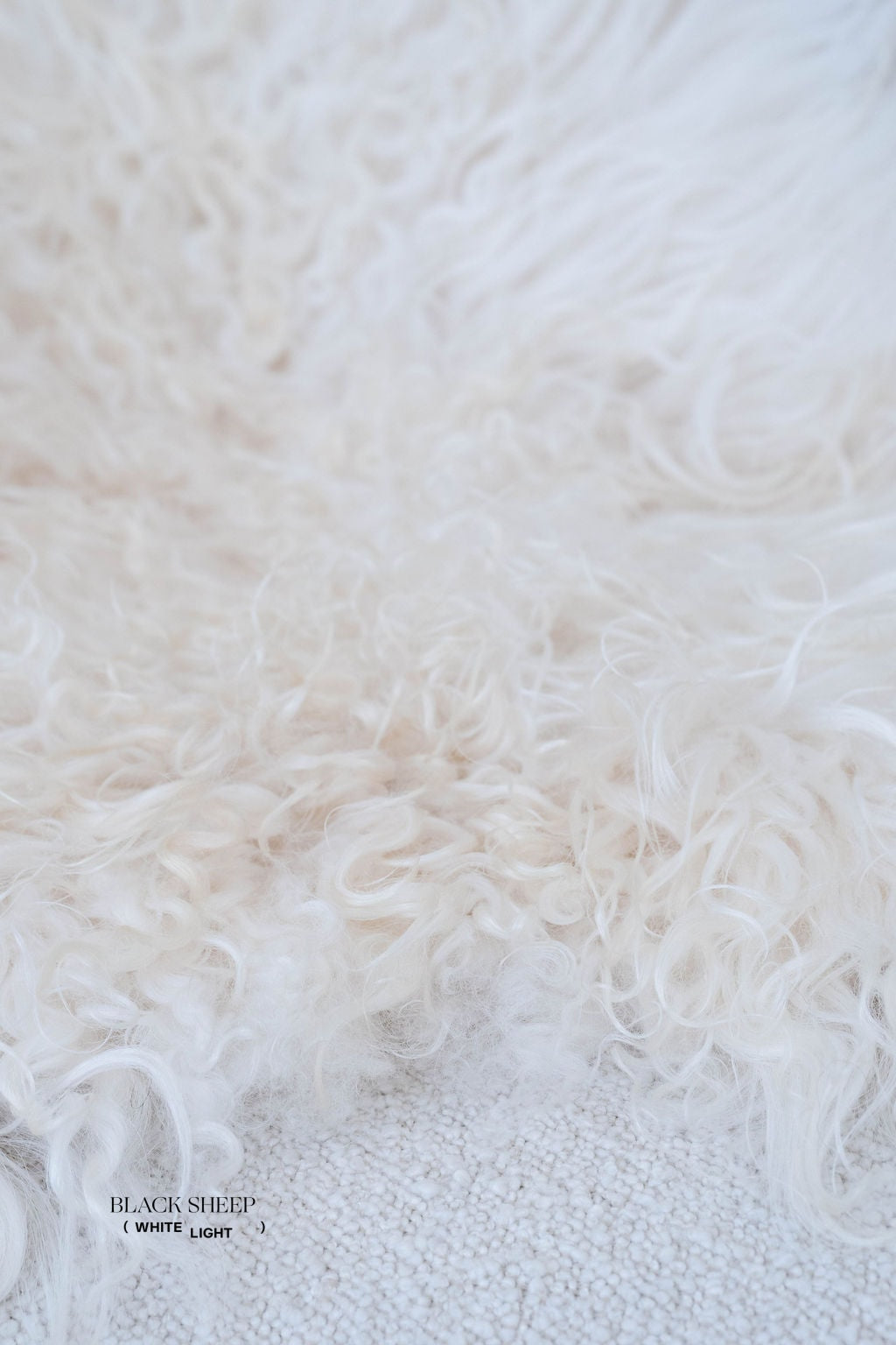 White Icelandic Curly Sheepskin