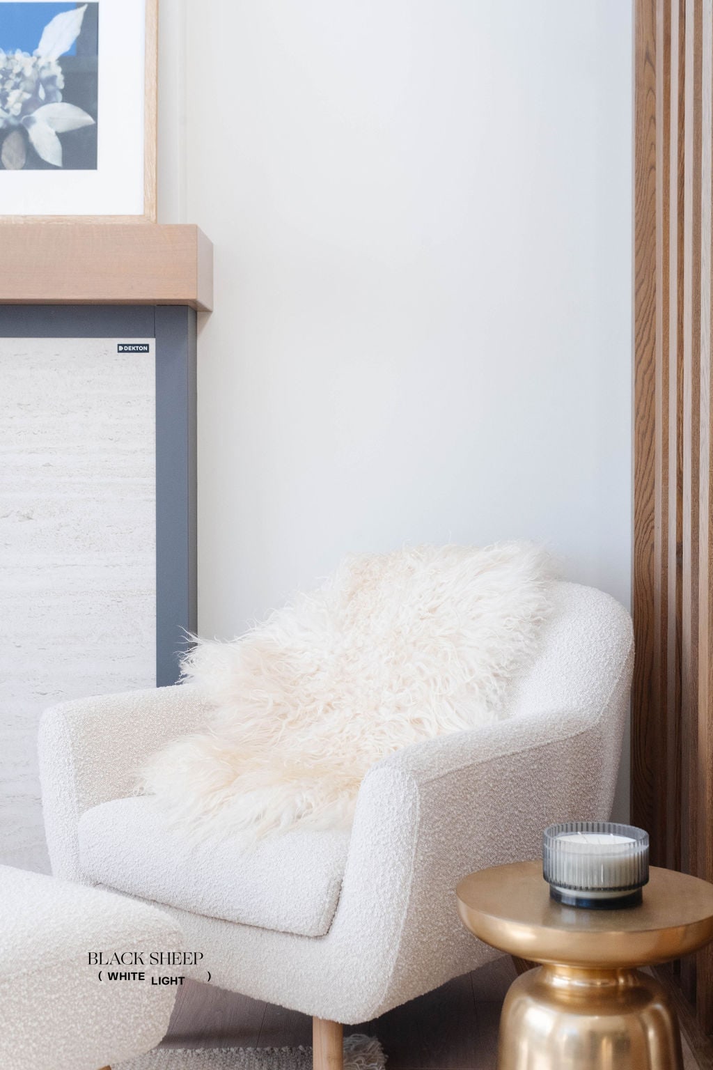 Natural White Icelandic Curly Sheepskin