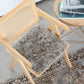Coussin de chaise en peau de mouton islandais tondu taupe