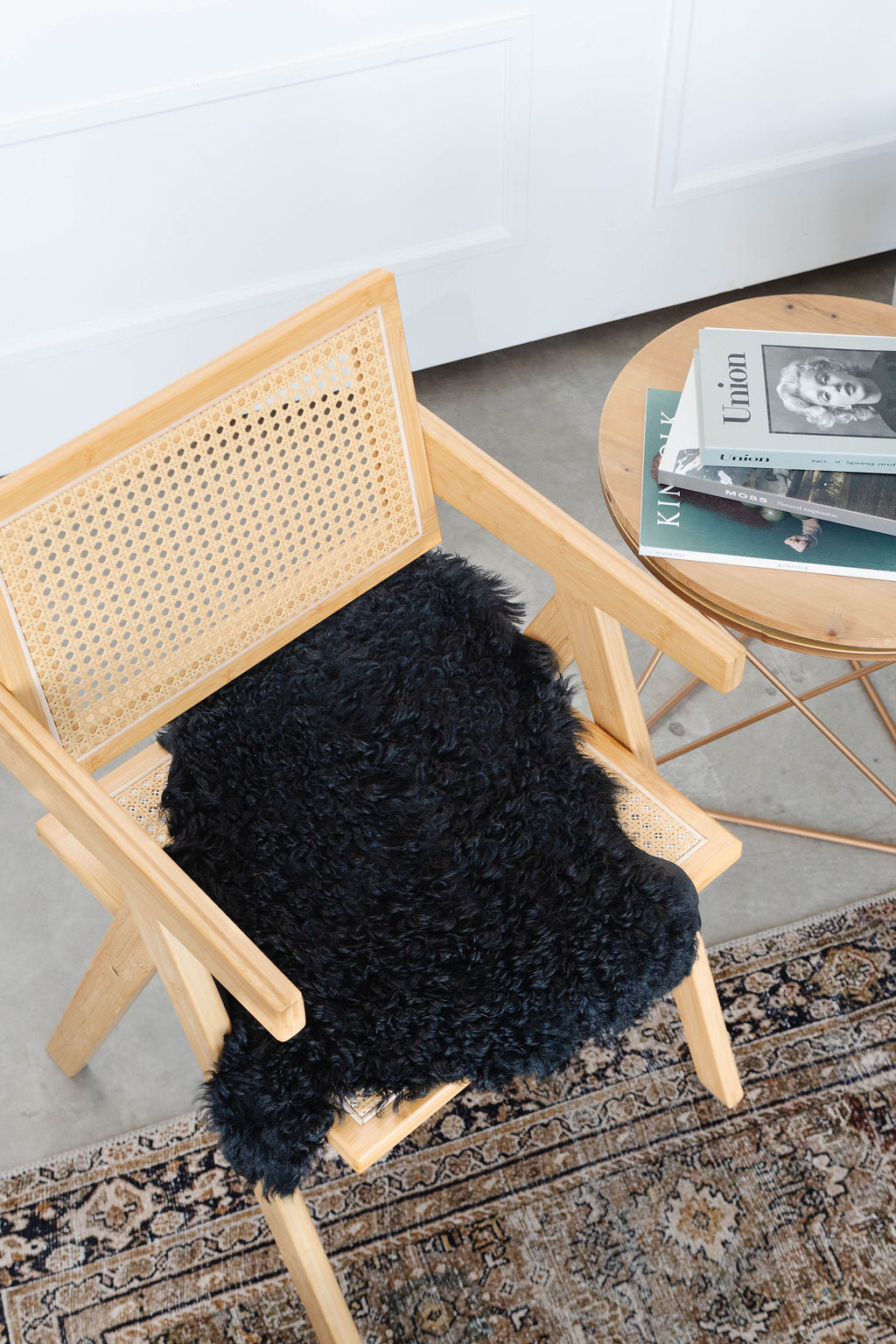 Black Tigrado Spanish Curly Sheepskin