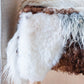 Mélange Sheepskin Stool, curly wool