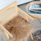 Coussin de chaise en peau de mouton islandais Camel