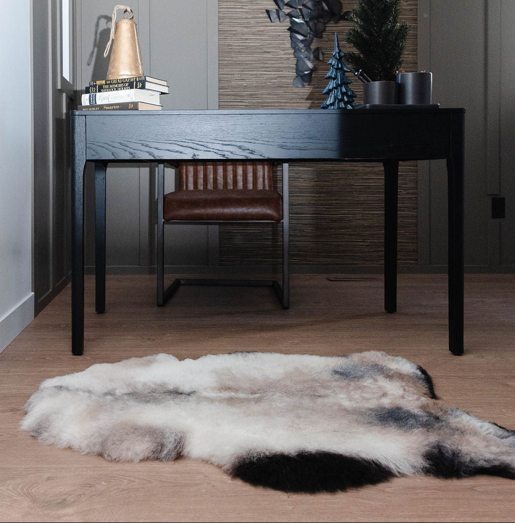 Peau de mouton islandaise grise tondue