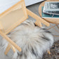 Coussin de chaise en peau de mouton islandais gris