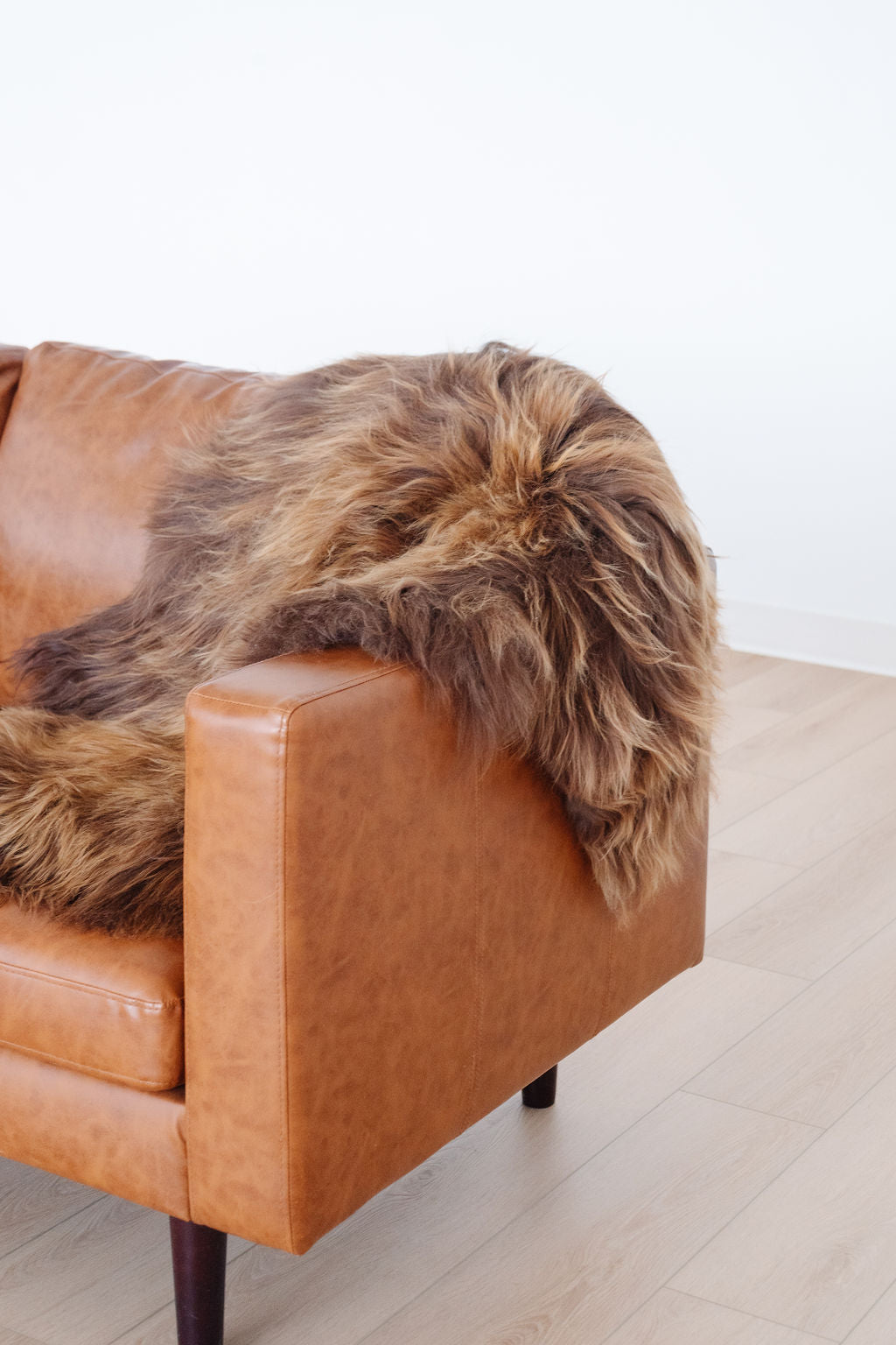 Natural Rare Rusty Brown Icelandic Sheepskin