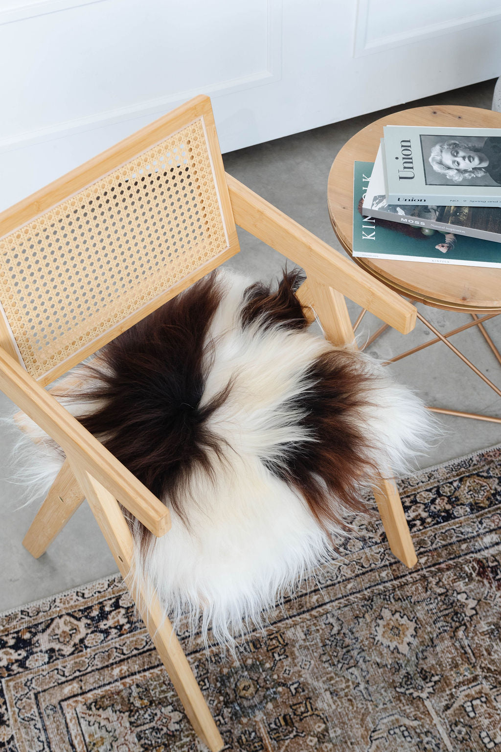 Brown Spotted Icelandic Sheepskin Chair Pad | Random