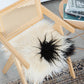 White and Black Spotted Curly Icelandic Sheepskin Chair Pad