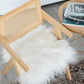 Coussin de chaise en peau de mouton islandais blanc