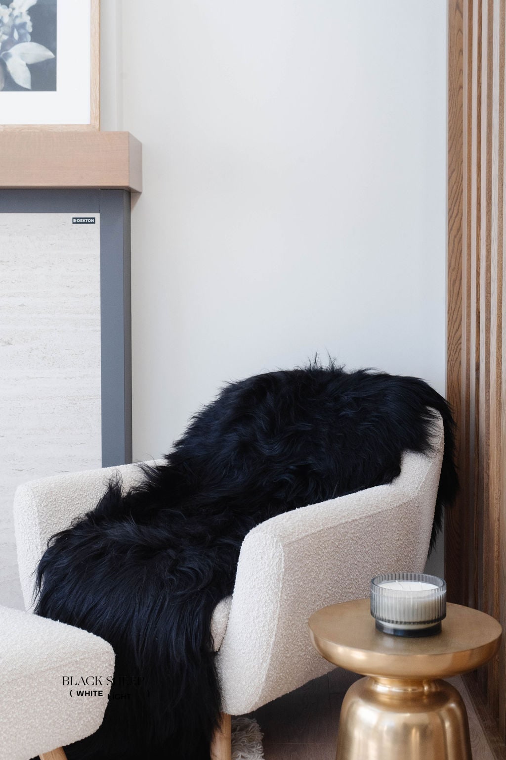 Natural Black Double Icelandic Sheepskin