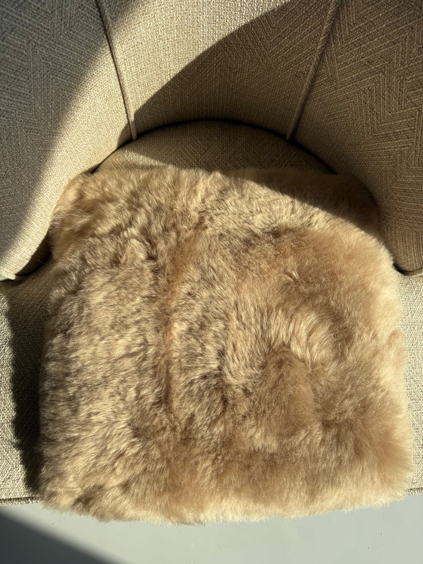 Shorn Nude Icelandic Sheepskin Chair Pad