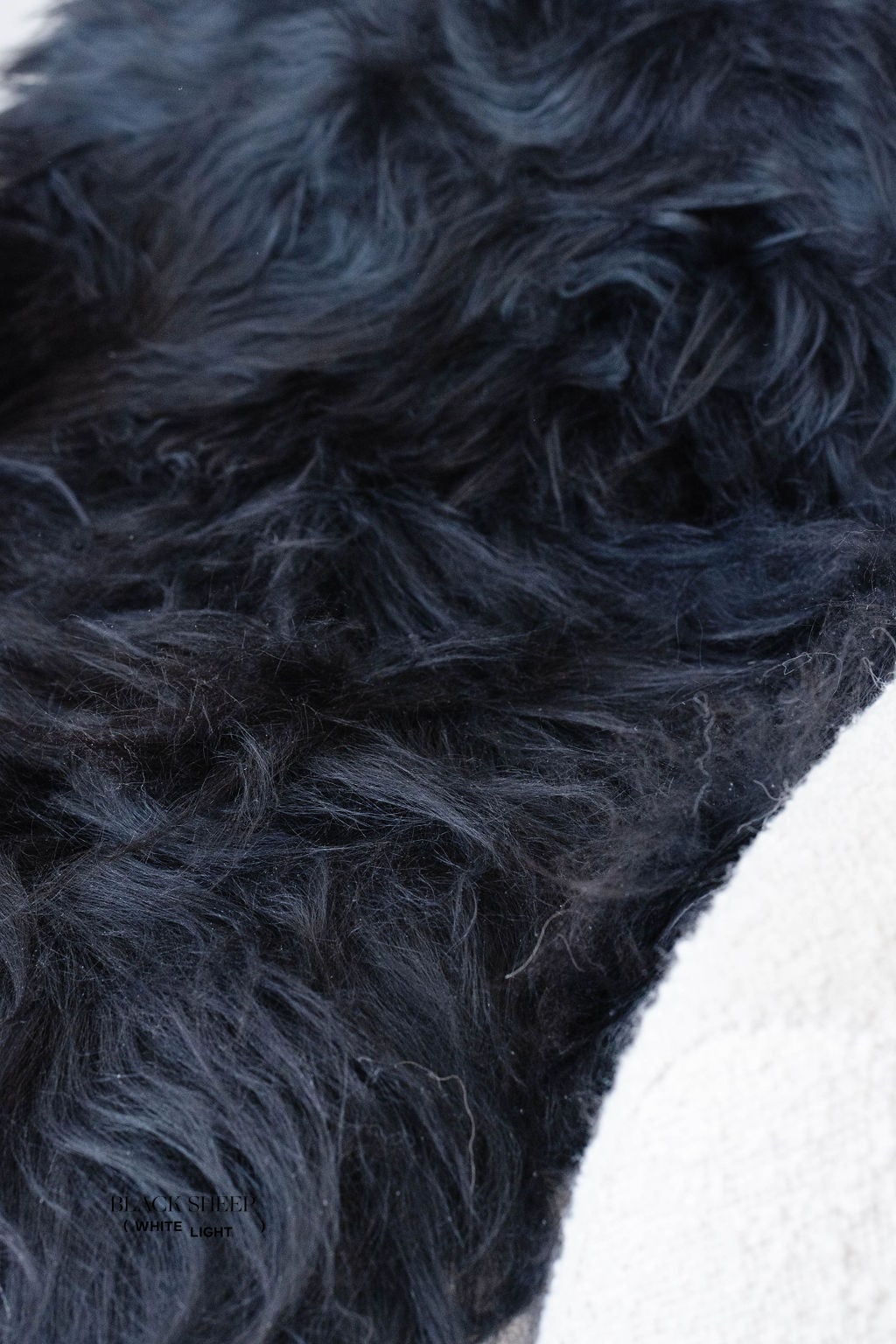 Natural Black Double Icelandic Sheepskin