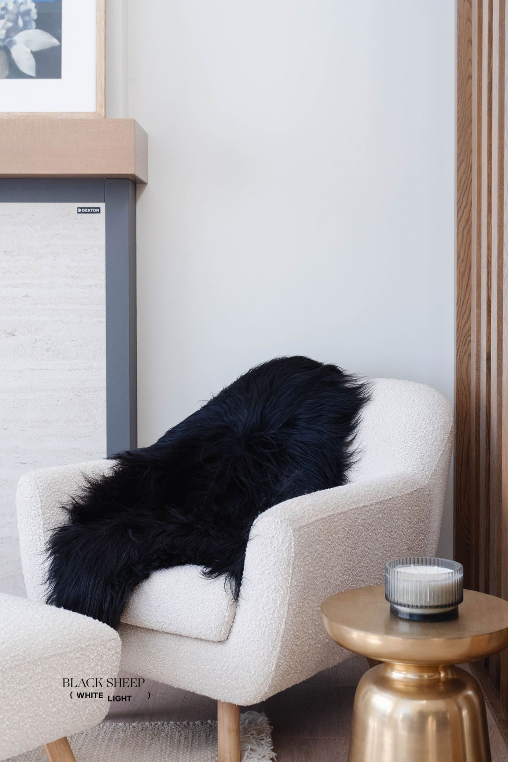Natural Black Icelandic Sheepskin