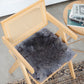 Coussin de chaise en peau de mouton islandais argenté tondu
