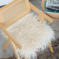 White Curly Icelandic Sheepskin Chair Pad