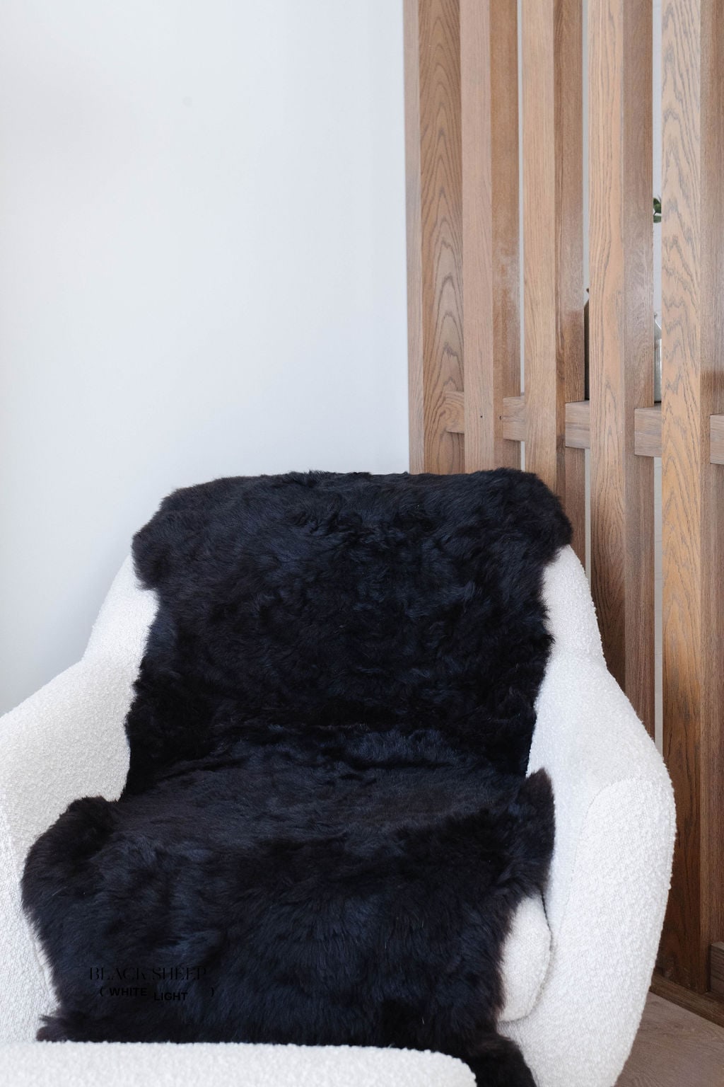 Natural Shorn Black Double Icelandic Sheepskin
