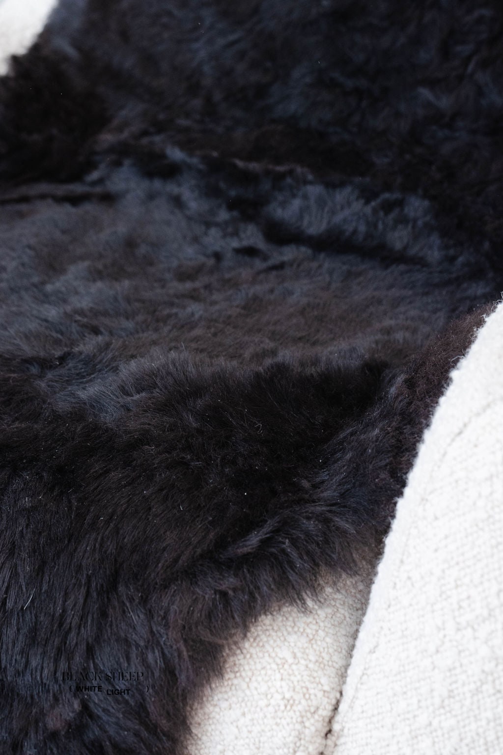 Shorn Black Double Icelandic Sheepskin