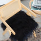 Coussin de chaise en peau de mouton islandais noir