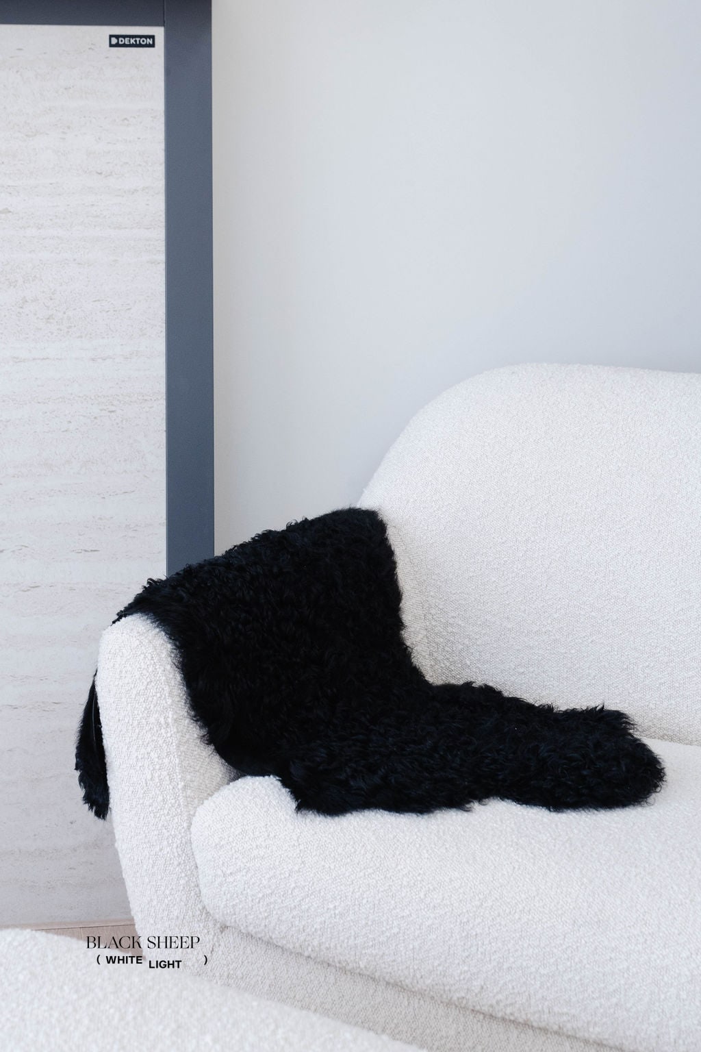 Black Tigrado Spanish Curly Sheepskin